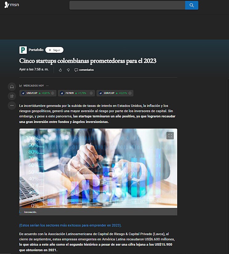 Cinco startups colombianas prometedoras para el 2023